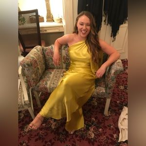 Zara Limited Edition Single Shoulder Yellow Gown